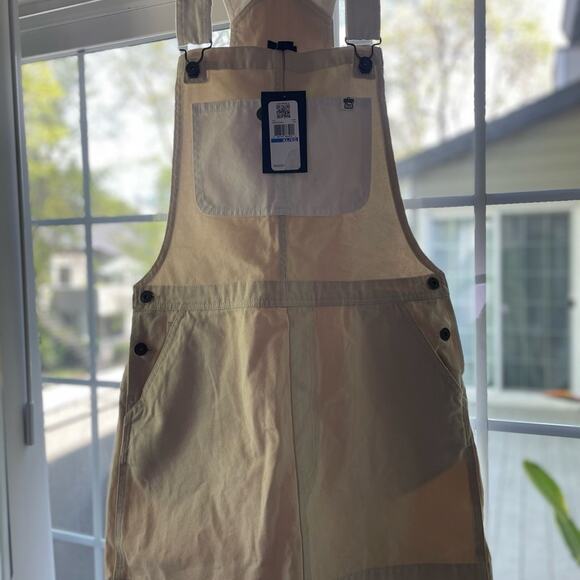 Converse Cream Overalls Size XL Adjustable Straps NWT Casual Streetwear - Picture 12 of 14